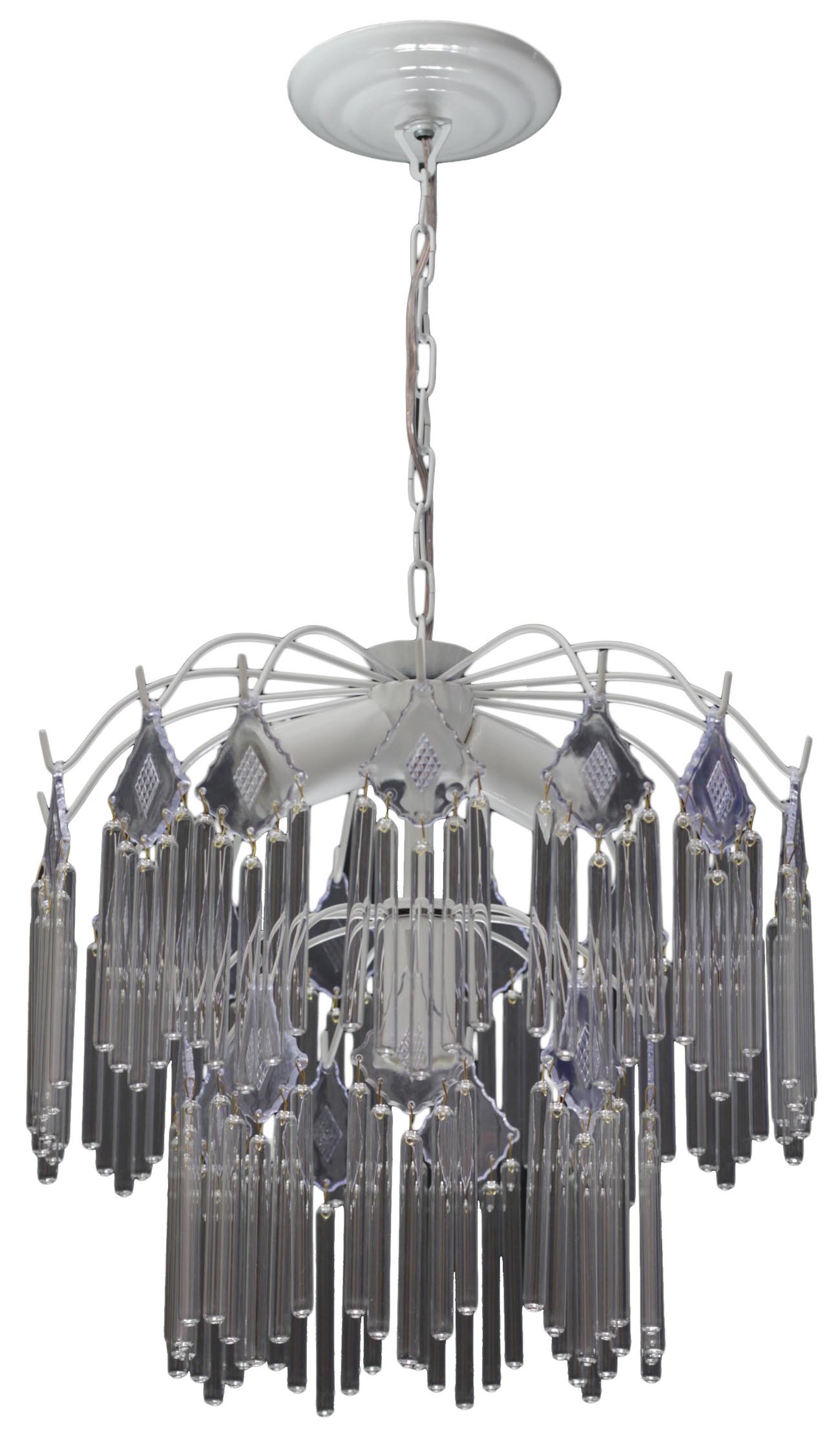 Lustre Aranha Branco Com 120 Ampolas