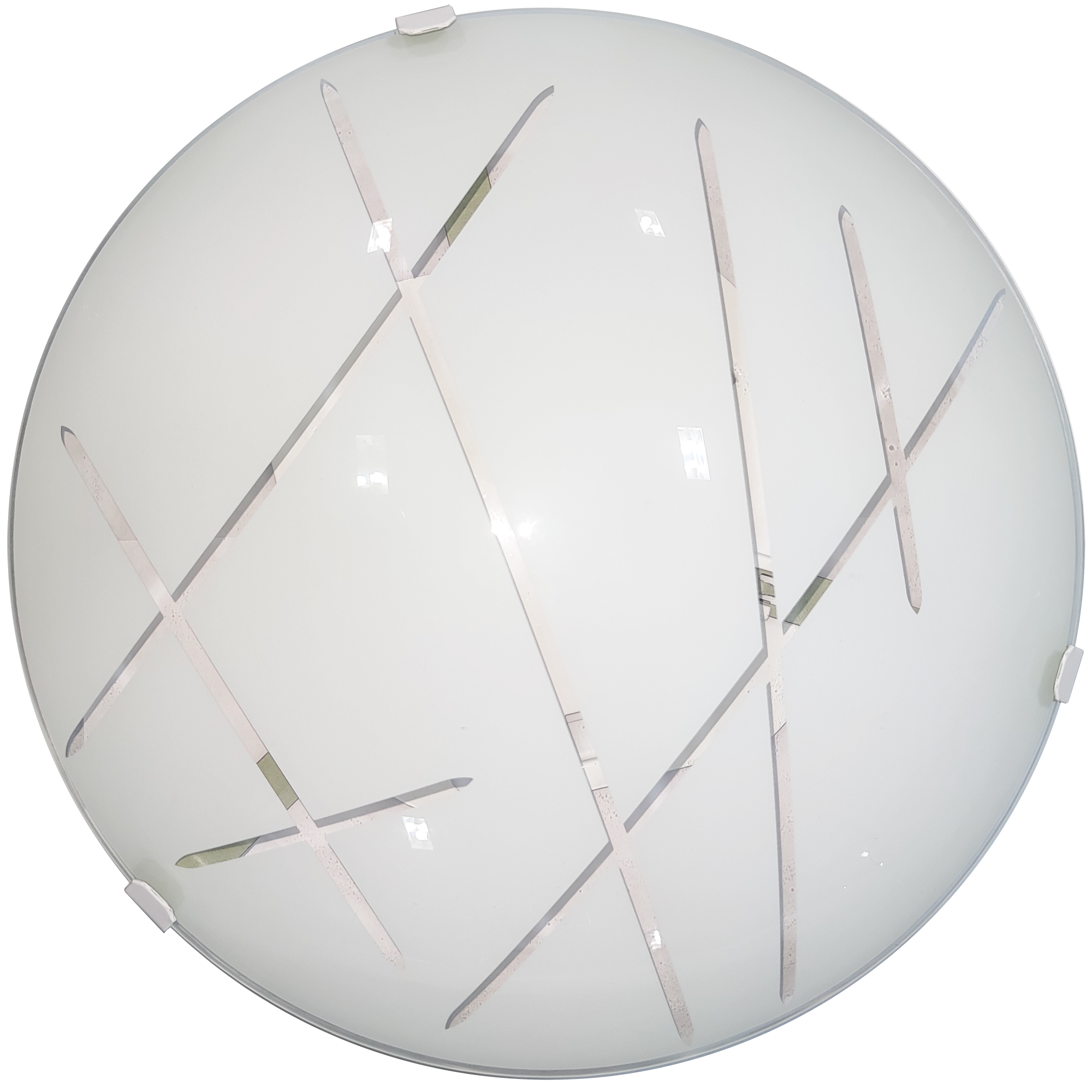 Plafon Solaris Redondo Vidro Curvo Lapis de 300mm