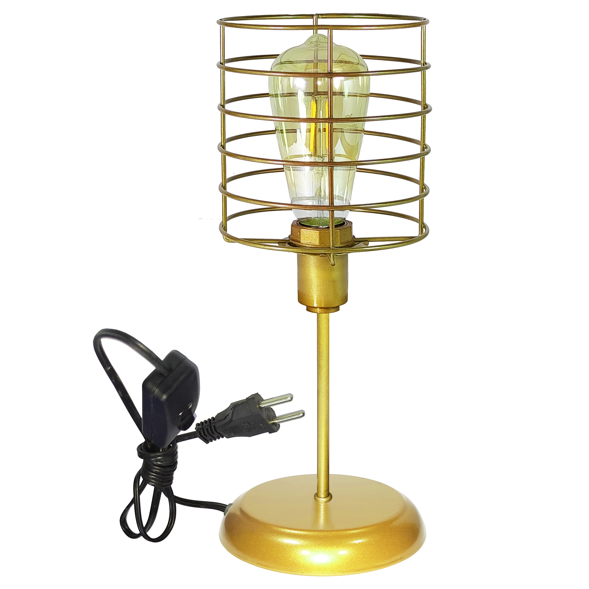 Abajur Classico Aramado Chochin Dourado                                                             