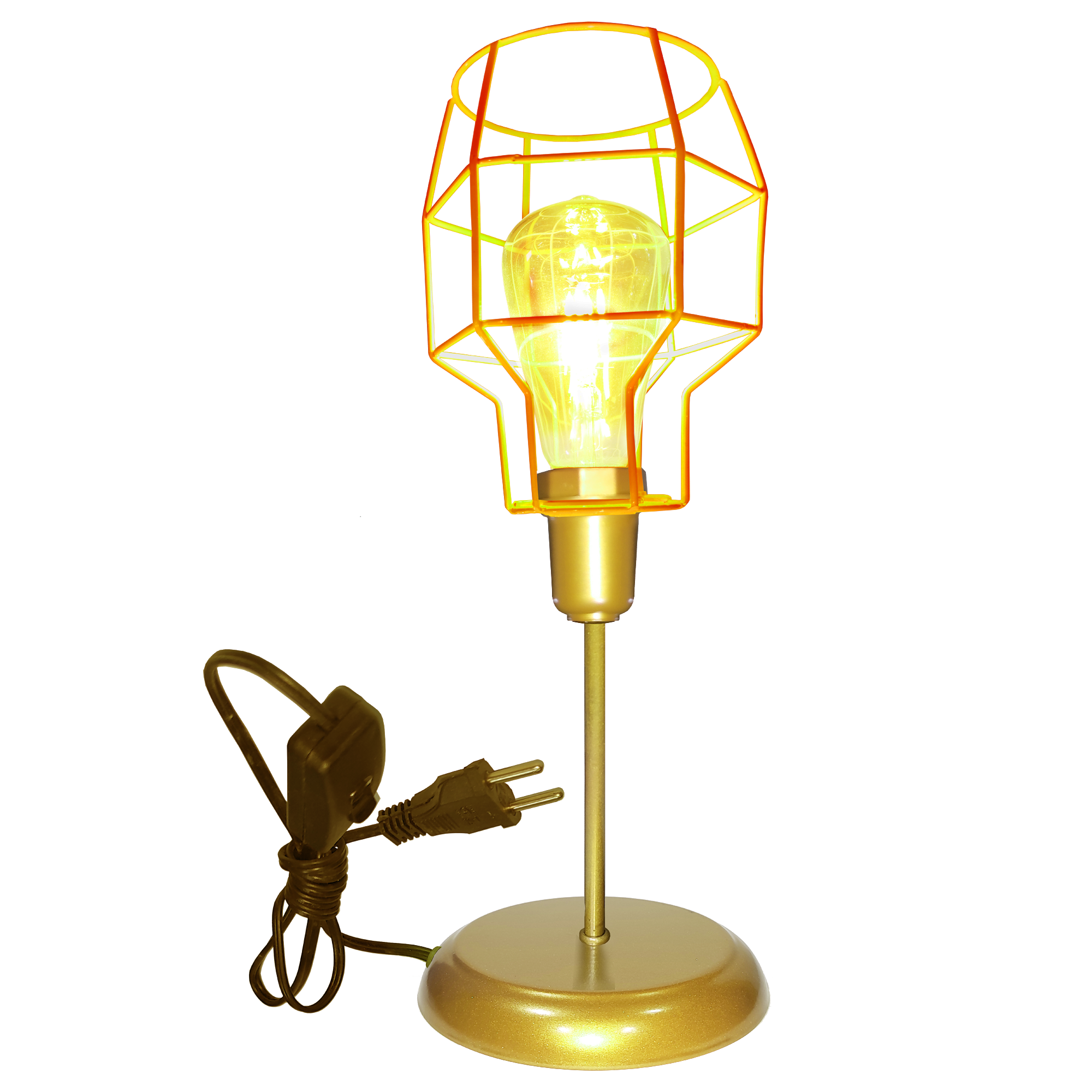 Abajur Classico Aramado Granada Dourado                                                             