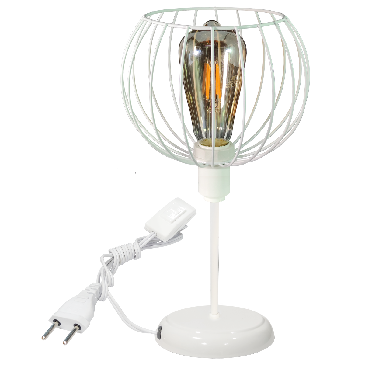 Abajur Classico Aramado tangerine Branco                                                            