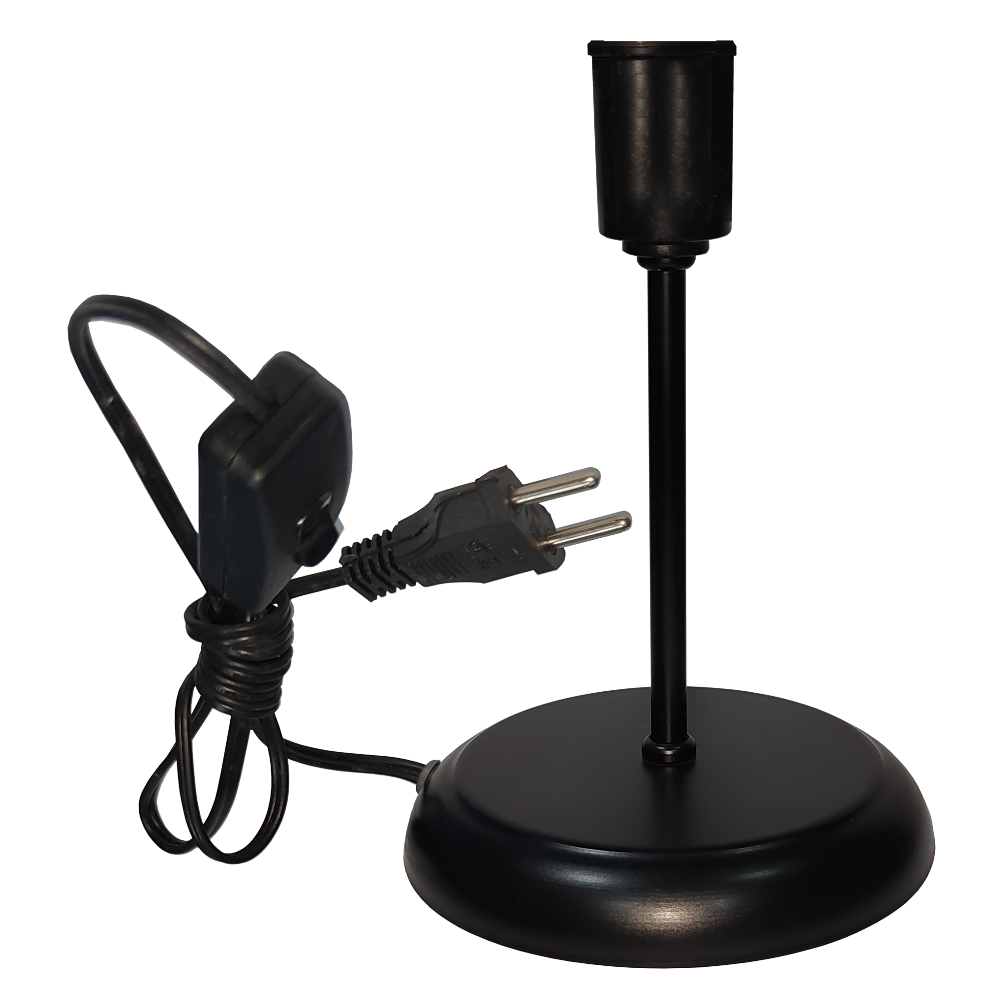 Abajur Classico Sem Aramado Preto Soquete Liso                                                      