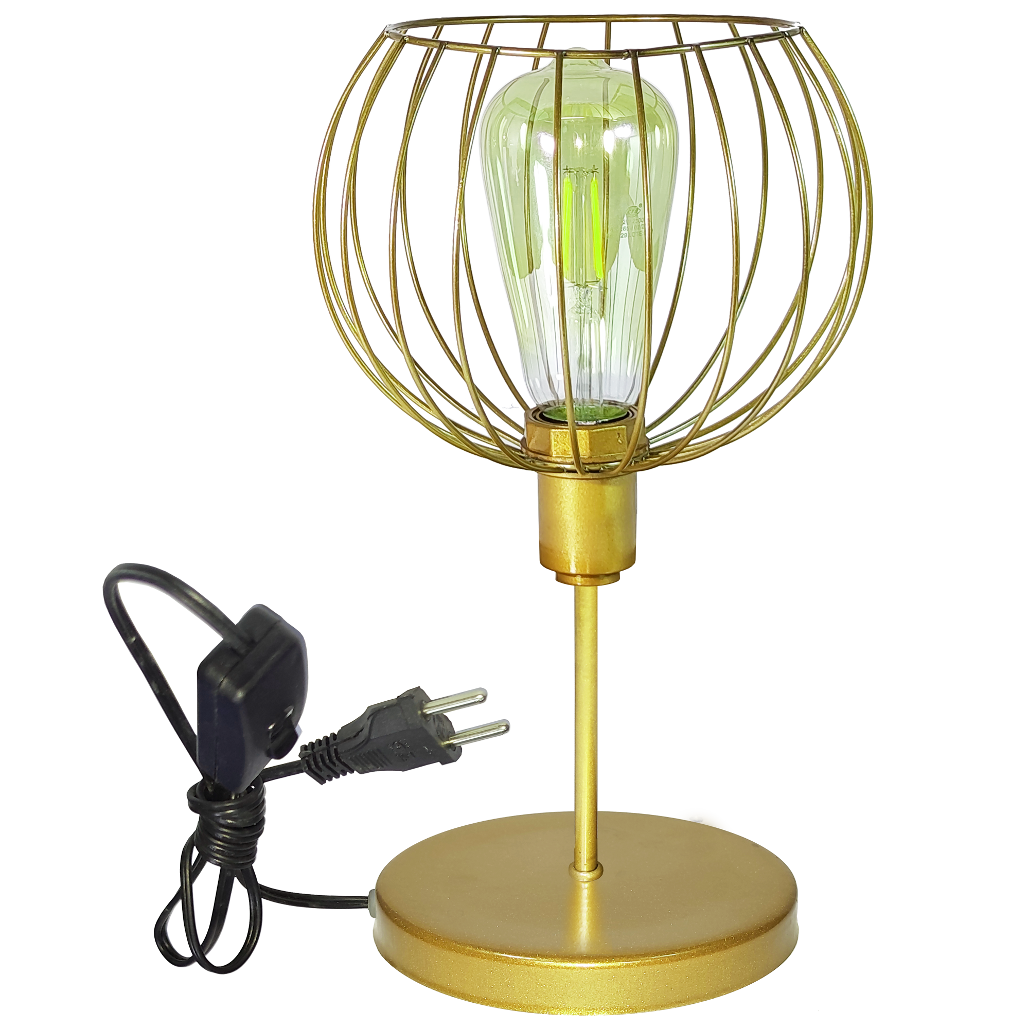 Abajur Mini Aramado tangerine Dourado                                                               