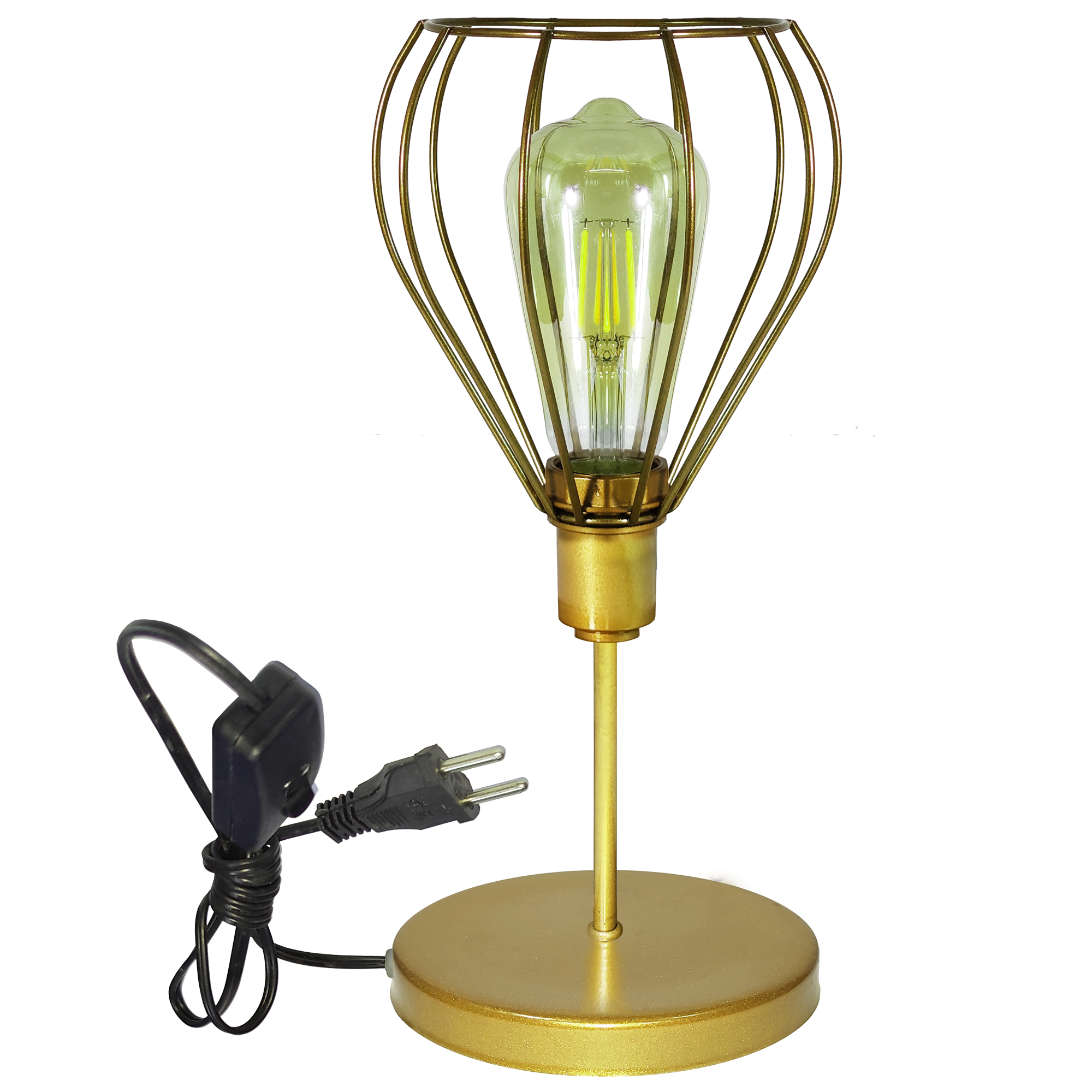 Abajur Mini Aramado Teardrop Dourado                                                                