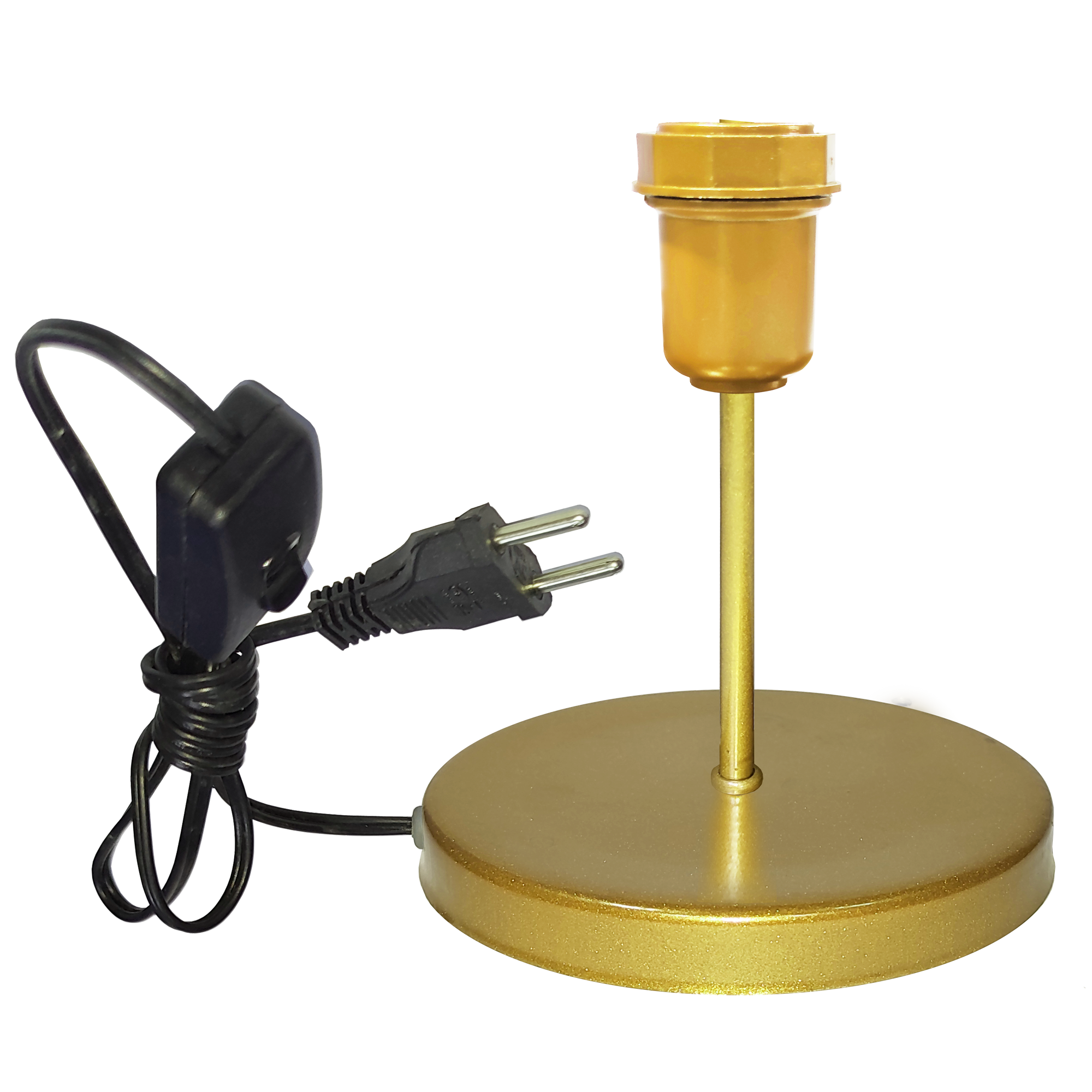 Abajur Mini Sem Aramado Dourado Com Soquete Para Cupula                                             