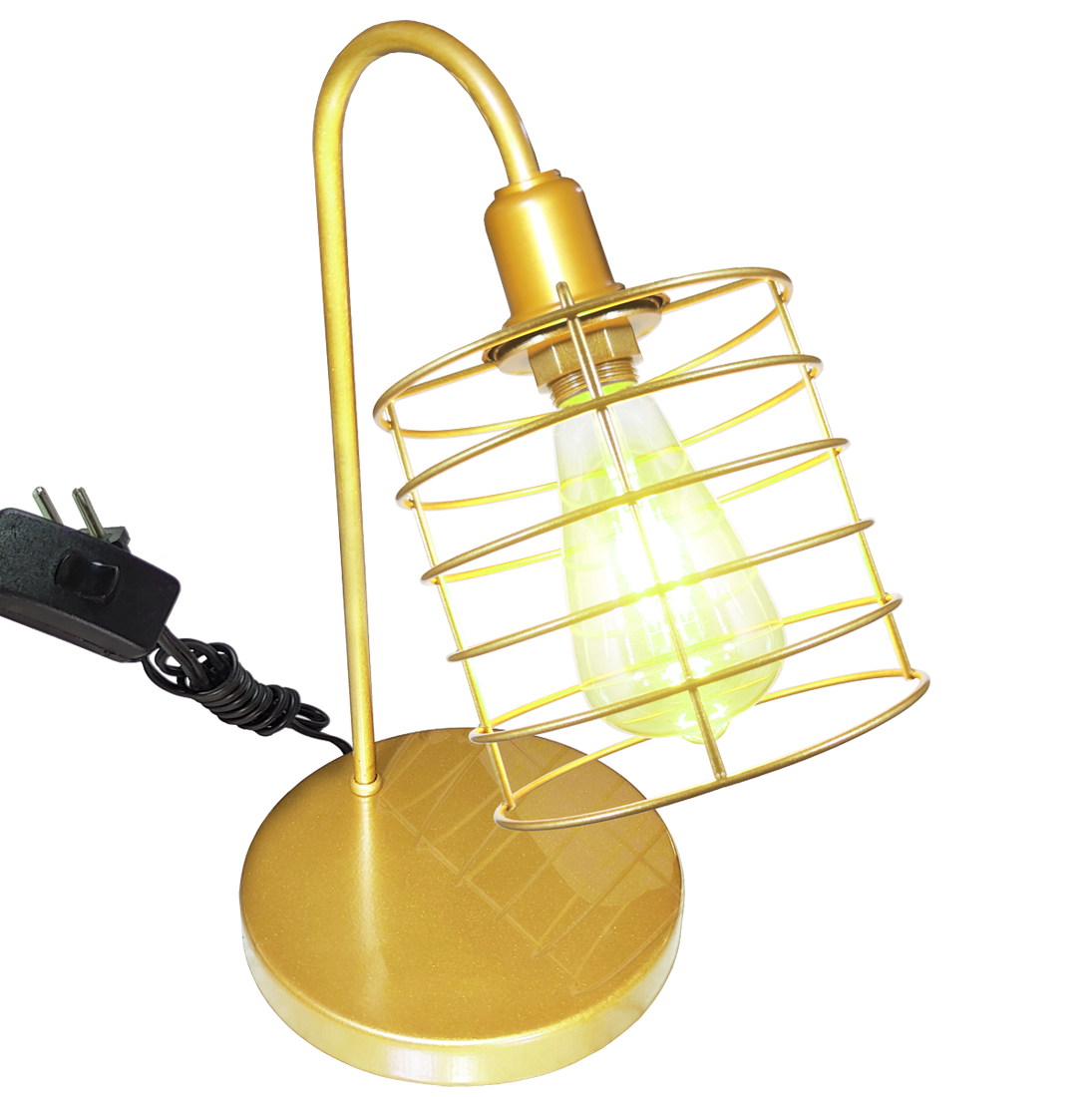 Lumin�ria de Mesa Aramado Chochin Dourado                                                           