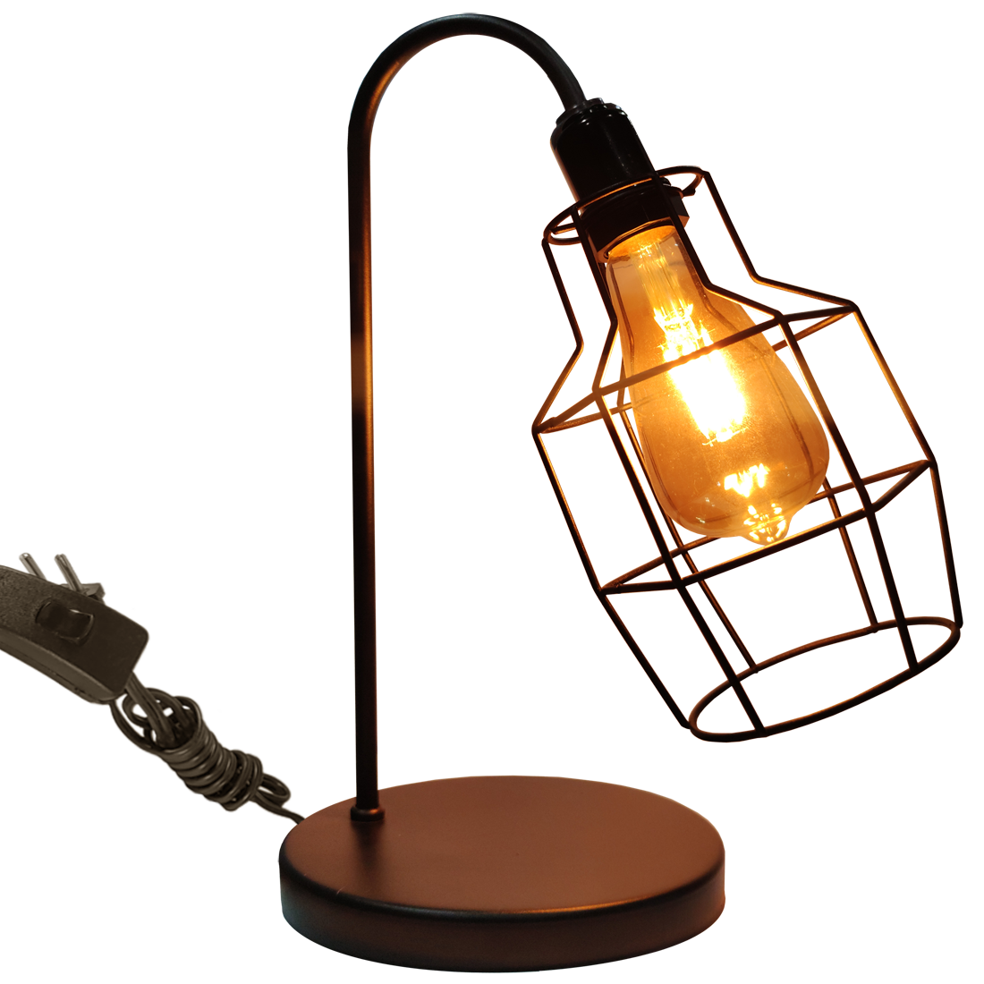 Lumin�ria de Mesa Aramado Granada Preta                                                             