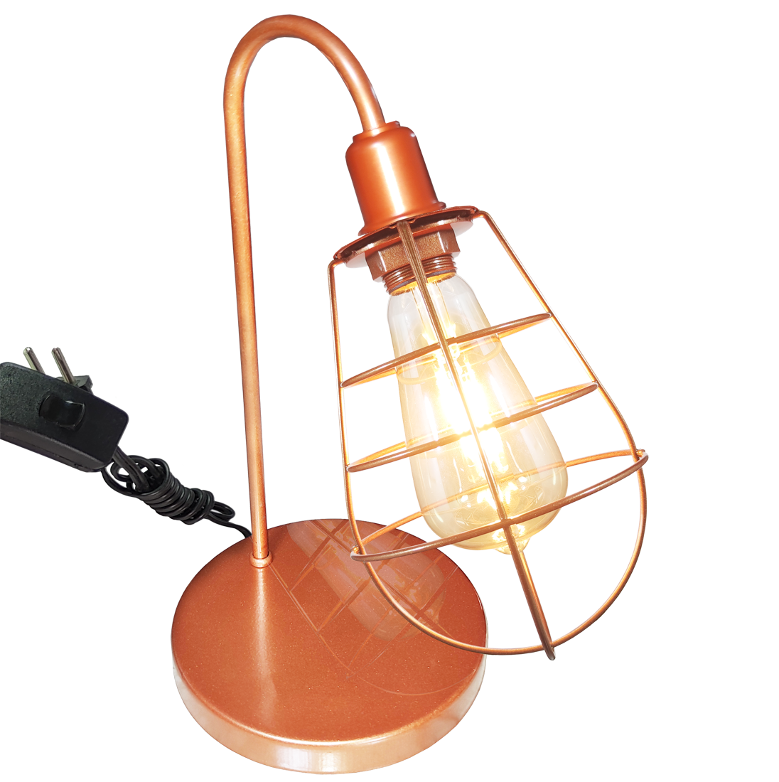 Lumin�ria de Mesa Aramado Lampshape Cor Cobre                                                       