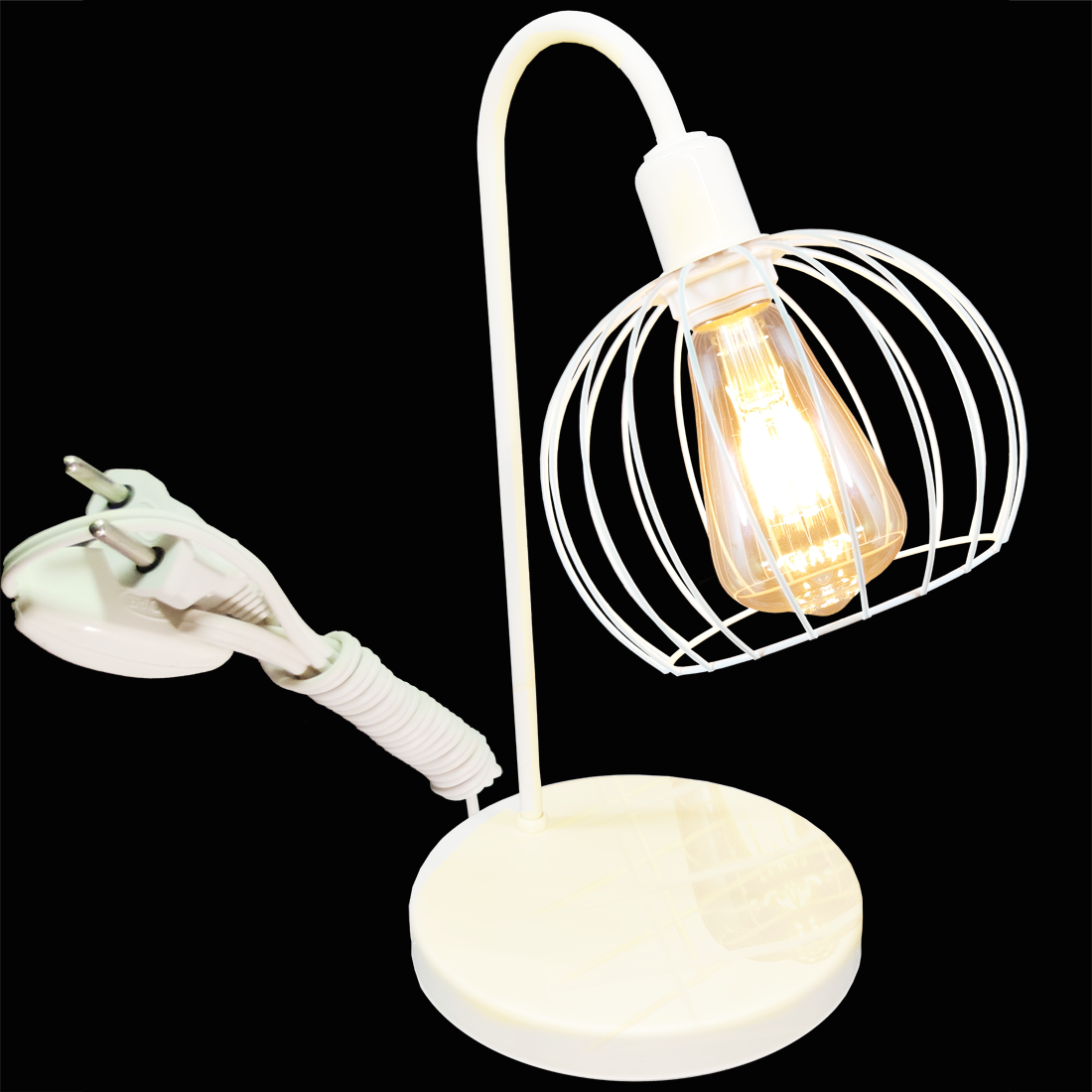 Lumin�ria de Mesa Aramado Tangerine Branco                                                          