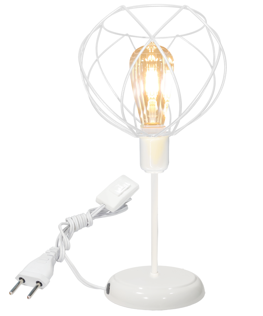 Abajur Classico Aramado Crown Branco                                                                