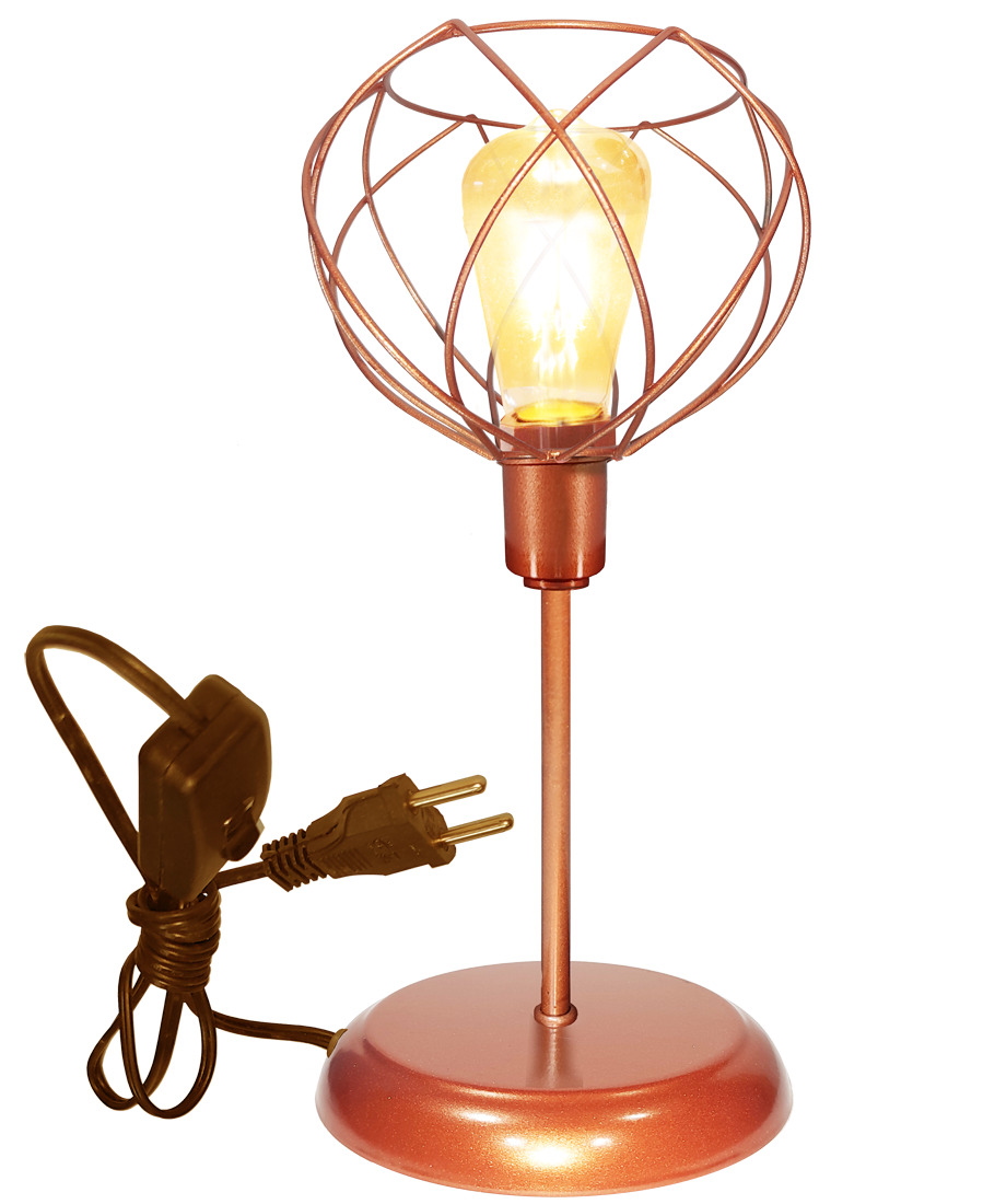 Abajur Classico Aramado Crown Cobre                                                                 