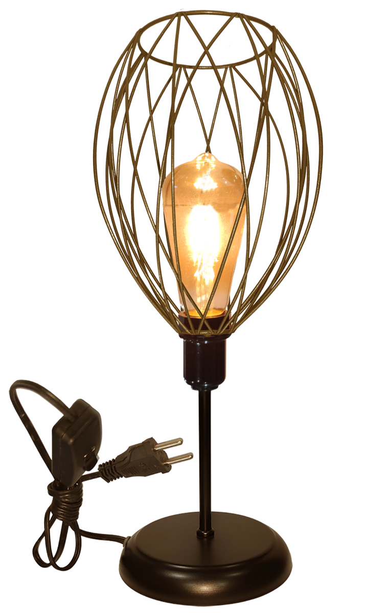 Abajur Classico Aramado Nest Preto                                                                  