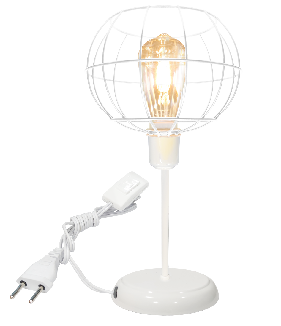 Abajur Classico Aramado tangerine 2 Branco                                                          