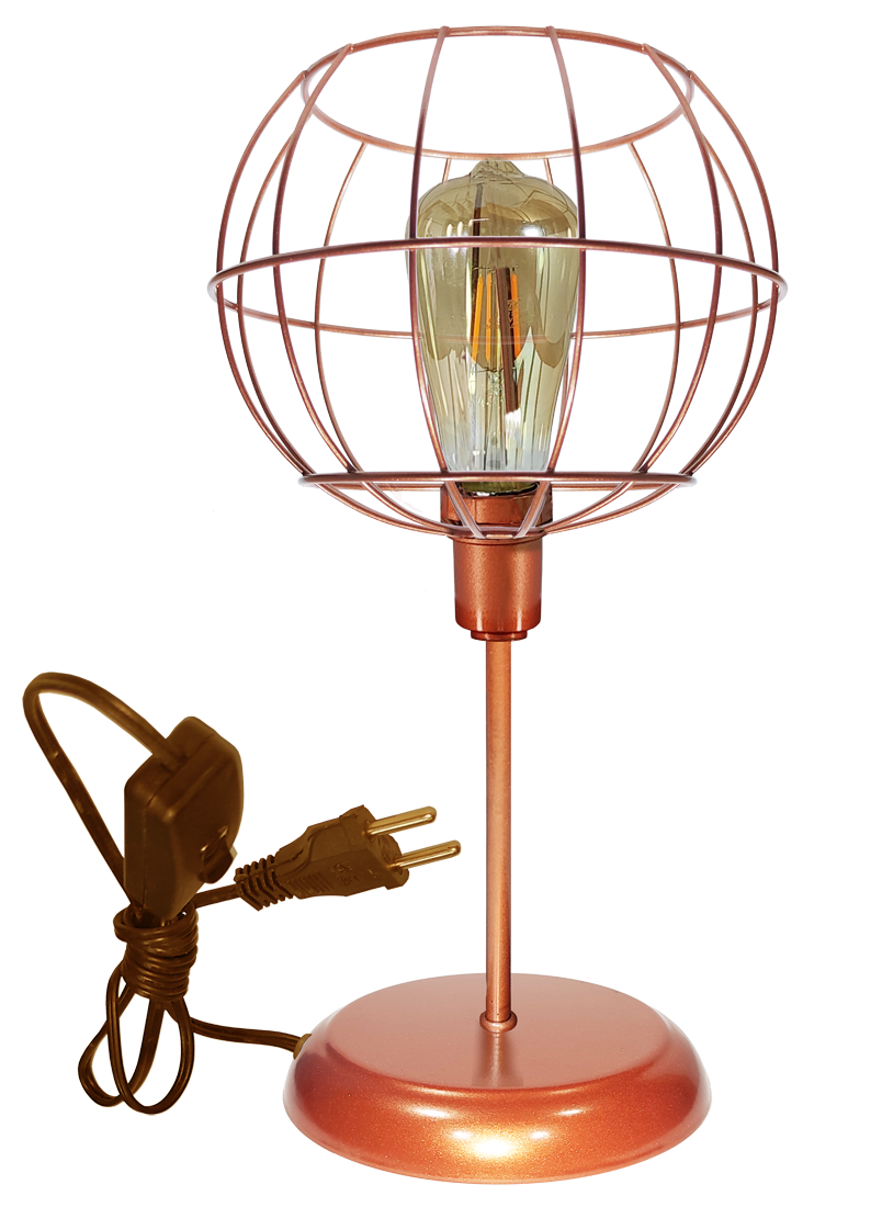 Abajur Classico Aramado tangerine 2 Cobre                                                           