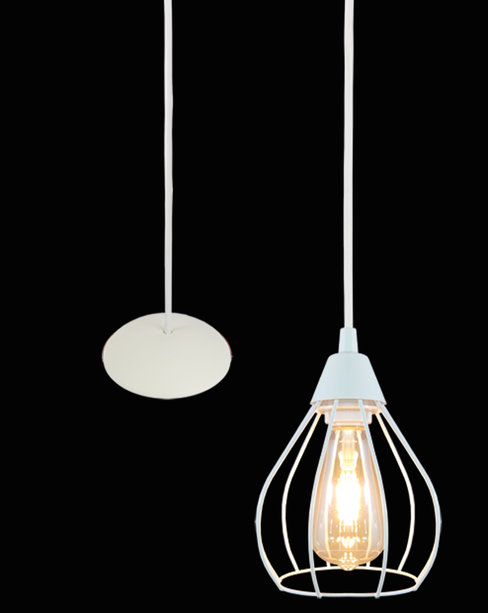 Pendente Aramado Teardrop Branco