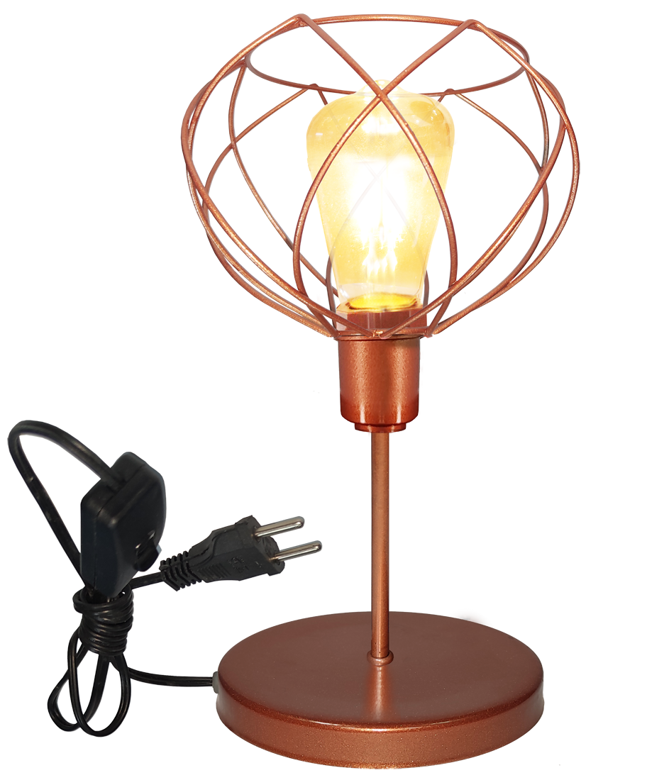 Abajur Mini Aramado Crown Cobre                                                                     