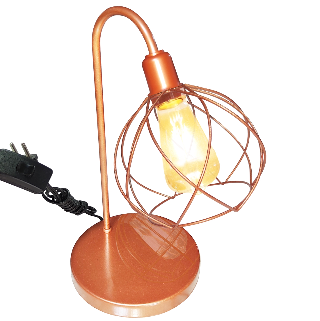 Lumin�ria de Mesa Aramado Crown Cobre                                                               