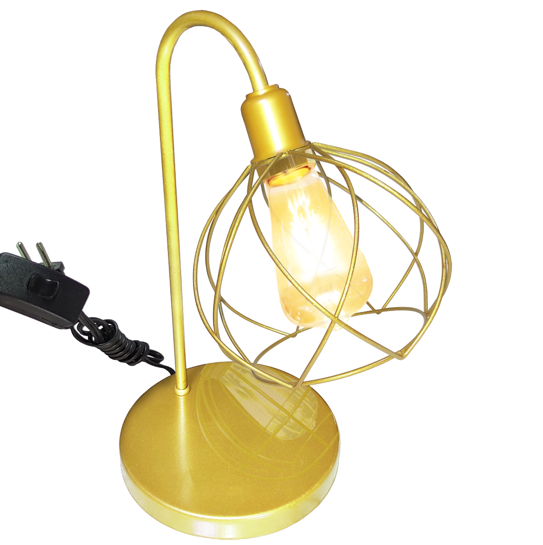 Lumin�ria de Mesa Aramado Crown Dourado                                                             