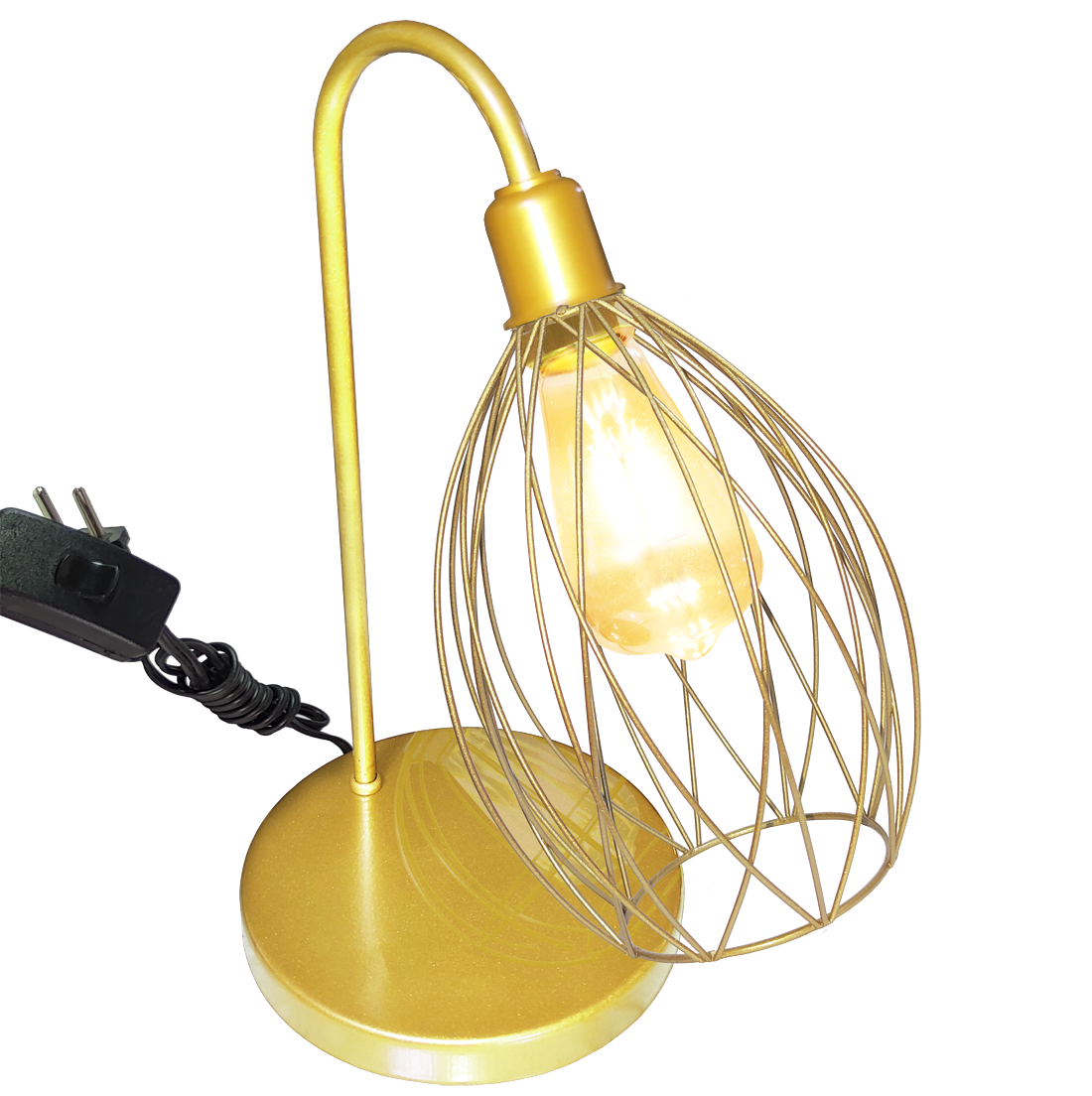 Lumin�ria de Mesa Aramado Nest Dourado                                                              