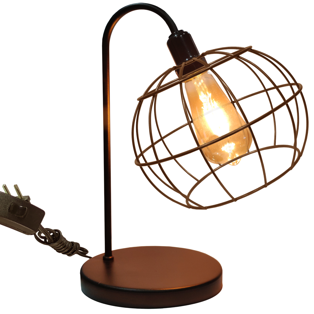 Lumin�ria de Mesa Aramado Tangerine 2 Preto                                                         