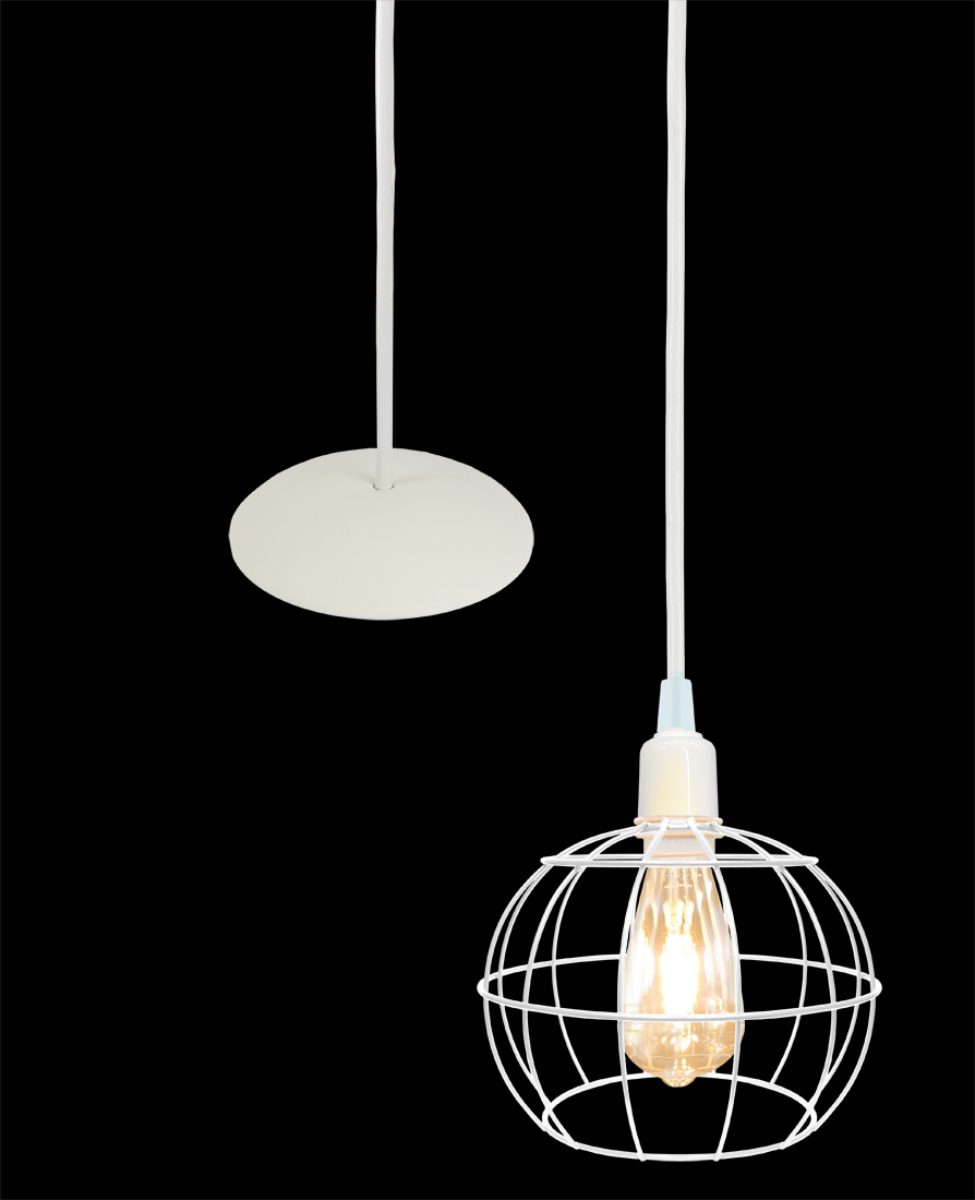 Pendente Aramado Tangerine 2 Branco                                                                 