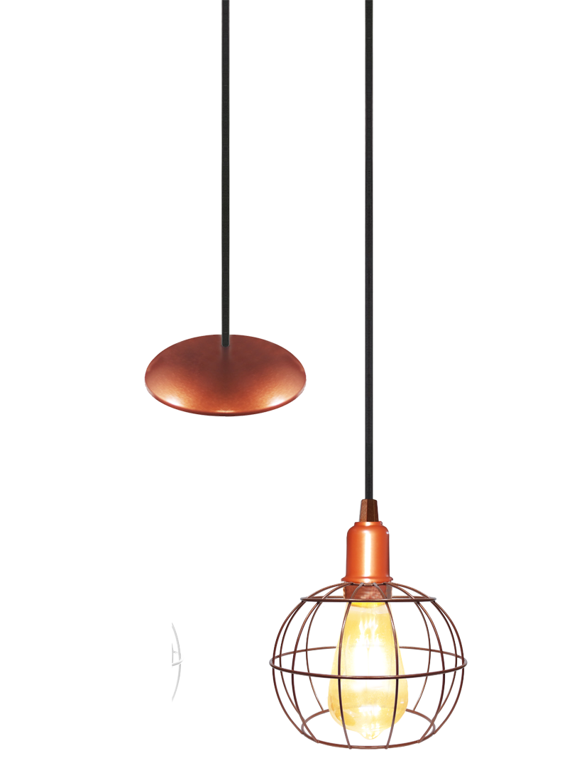 Pendente Aramado Tangerine 2 Cobre                                                                  