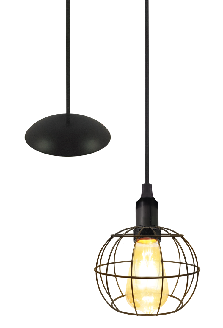 Pendente Aramado Tangerine 2 Preto                                                                  