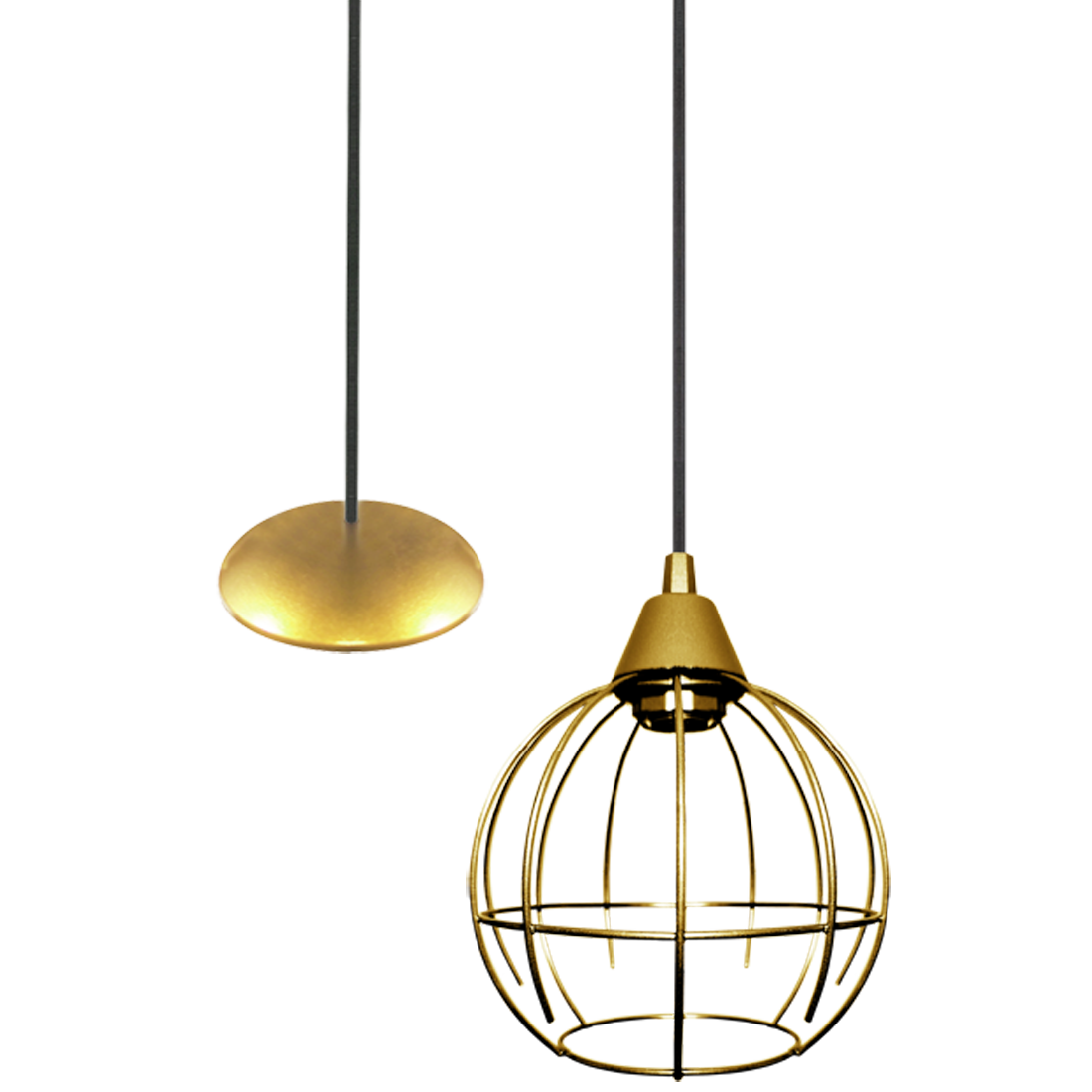 Pendente Aramado Bolinha Spider Gde Dourado                                                         