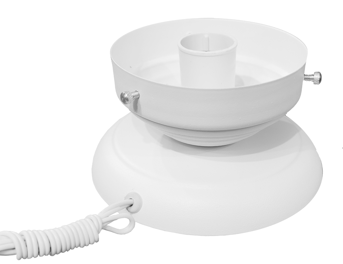 Abajur Bola de Cristal Branco Sem Vidro Kit                                                         