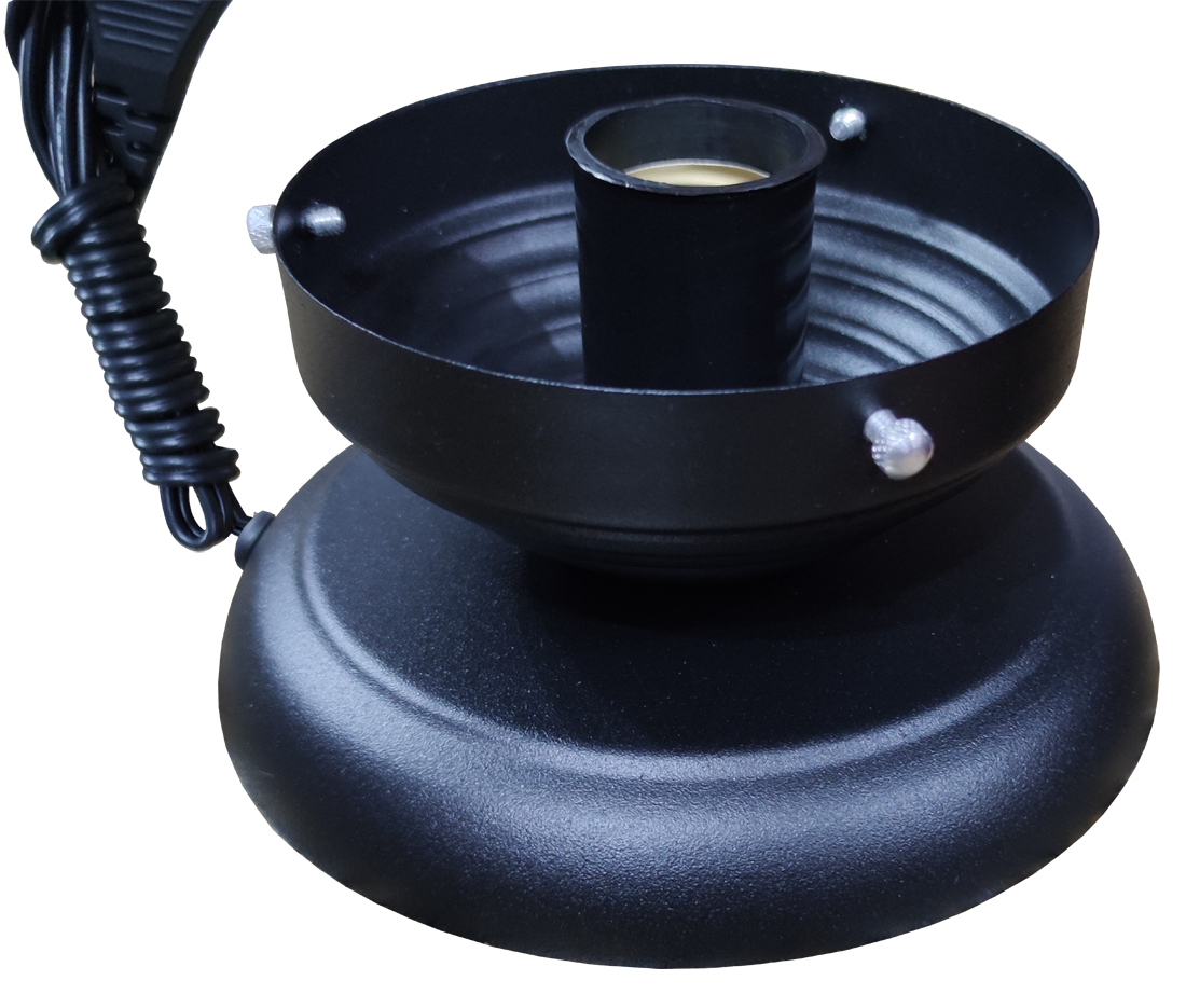 Abajur Bola de Cristal Preto Sem Vidro Kit                                                          