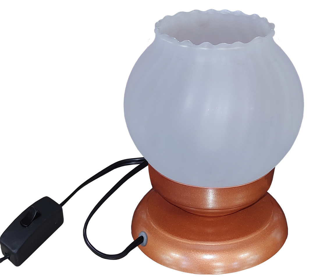 Abajur Sensitive Cobre Com Bola Americana Babada LV Fosca                                           